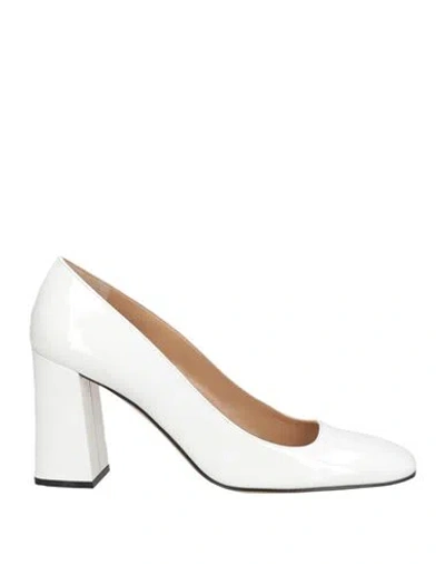 Sergio Rossi Woman Pumps White Size 11 Leather