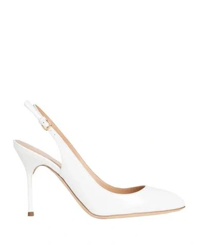 Sergio Rossi Woman Pumps White Size 6 Calfskin