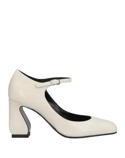 Sergio Rossi Woman Pumps White Size 6.5 Leather