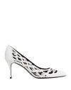 Sergio Rossi Woman Pumps White Size 7 Leather