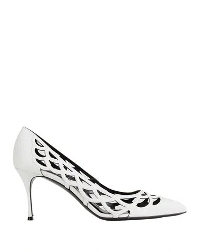 Sergio Rossi Woman Pumps White Size 7 Leather