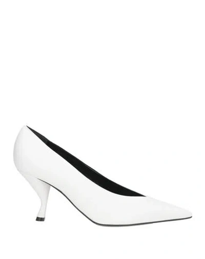 Sergio Rossi Woman Pumps White Size 7 Leather