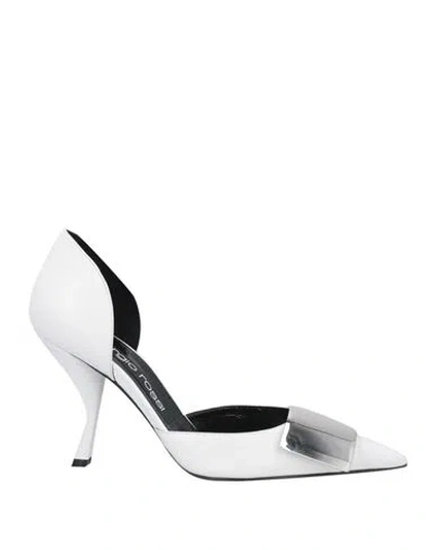 Sergio Rossi Woman Pumps White Size 9 Soft Leather