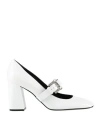 Sergio Rossi Woman Pumps White Size 8 Leather