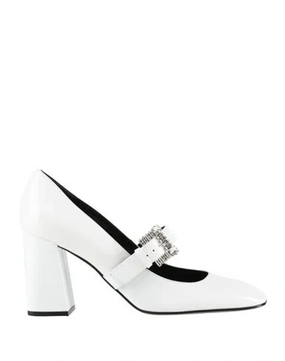 Sergio Rossi Woman Pumps White Size 8 Leather