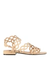 Sergio Rossi Woman Sandals Beige Size 5.5 Leather