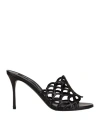 Sergio Rossi Sr Mermaid 90mm Leather Mules In Black