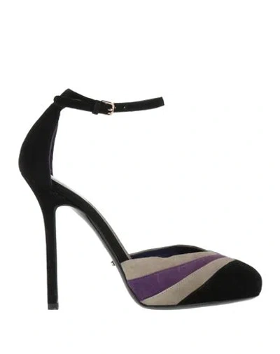 Sergio Rossi Woman Sandals Black Size 5 Leather