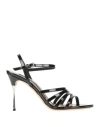 Sergio Rossi Woman Sandals Black Size 5 Leather In Black