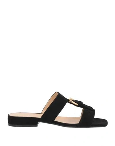 Sergio Rossi Woman Sandals Black Size 5.5 Leather