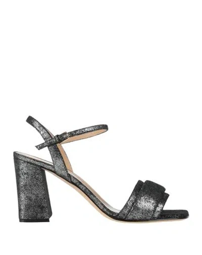 Sergio Rossi Woman Sandals Black Size 6 Leather