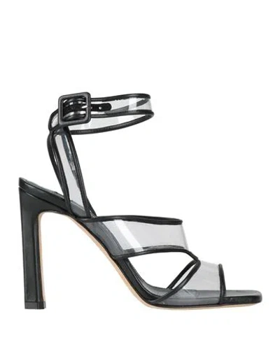 Sergio Rossi Woman Sandals Black Size 7 Leather