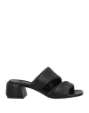 Sergio Rossi Woman Sandals Black Size 7.5 Leather