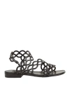 Sergio Rossi Sr Mermaid Leather Sandals In Black