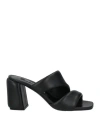Sergio Rossi Woman Sandals Black Size 8 Leather