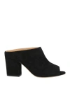 Sergio Rossi Woman Sandals Black Size 8 Leather In Black