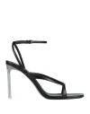 Sergio Rossi Woman Sandals Black Size 8 Leather In Black