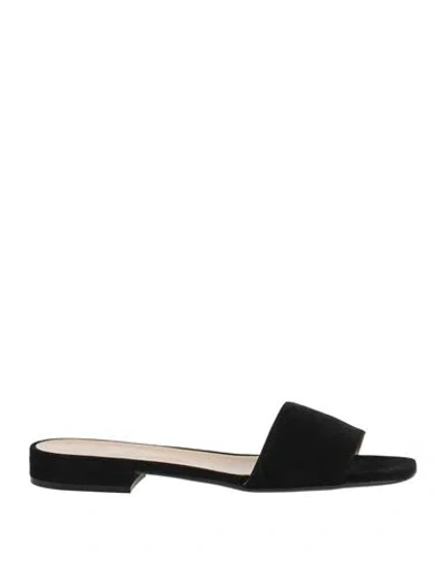 Sergio Rossi Woman Sandals Black Size 8 Leather