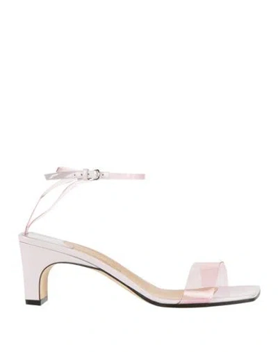 Sergio Rossi Woman Sandals Light Pink Size 7.5 Pvc - Polyvinyl Chloride