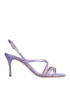 Sergio Rossi Woman Sandals Lilac Size 8 Textile Fibers In Purple