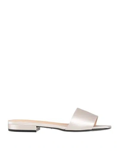 Sergio Rossi Woman Sandals Off White Size 7 Textile Fibers