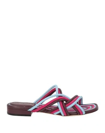 Sergio Rossi Woman Sandals Pink Size 11 Leather