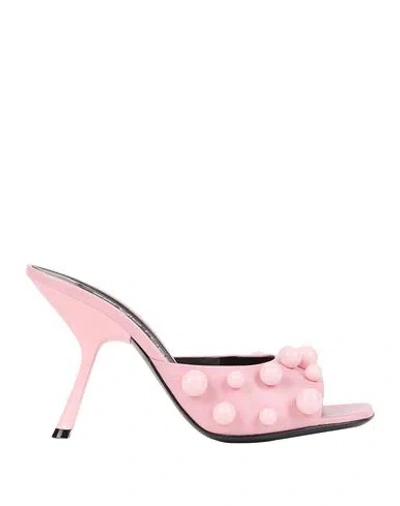 Sergio Rossi Woman Sandals Pink Size 6.5 Leather