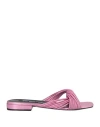 Sergio Rossi Sr Akida Mules Mit Metallischem Finish In Pink