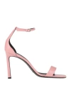 Sergio Rossi Woman Sandals Pink Size 8 Leather In Pink