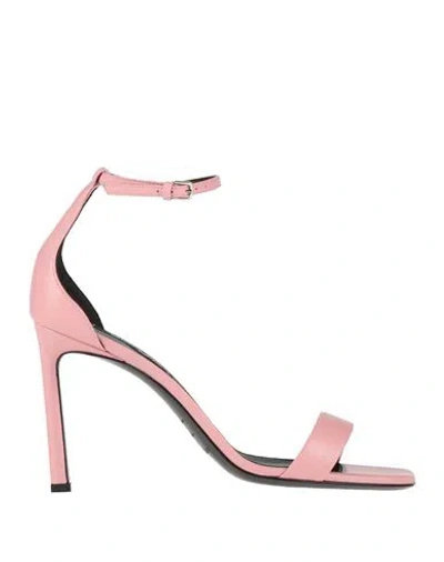 Sergio Rossi Woman Sandals Pink Size 8 Leather