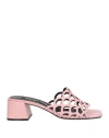 Sergio Rossi Mermaid 45mm Leather Sandals In Pink