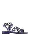 Sergio Rossi Mermaid Leather Sandals In Purple