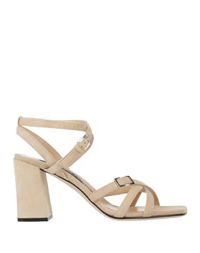 Sergio Rossi Woman Sandals Sand Size 6 Leather