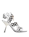 Sergio Rossi Woman Sandals Silver Size 7.5 Leather In Silver