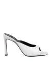 Sergio Rossi Woman Sandals White Size 7.5 Leather In White