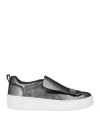 Sergio Rossi Woman Sneakers Charcoal Size 8 Leather In Grey