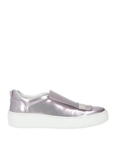 Sergio Rossi Woman Sneakers Lilac Size 9 Leather In Purple