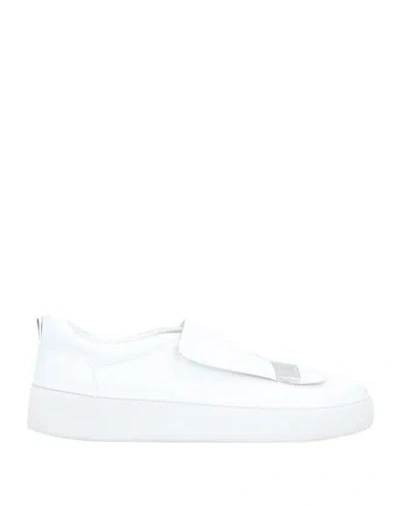 Sergio Rossi Woman Sneakers White Size 5 Leather