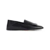 Sergio Rossi Square-toe Leather Loafers In Black