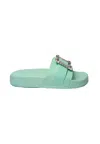 Sergio Rossi Woman Sandals Light Green Size 6 Rubber In Green