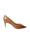 Sergio Rossi Woman Pumps Camel Size 10 Leather In Pink