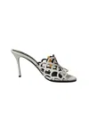 Sergio Rossi Sr Mermaid 90mm Leather Mules In White