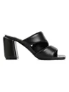 Sergio Rossi Spongy 80 Leather Mules In Black