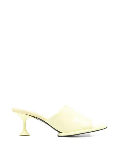 Sergio Rossi Yellow Leather Heels