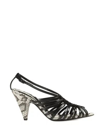 Sergio Rossi Wovenia Leather Sandals In Multi