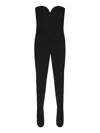 Sergio Rossi X Wolford - Techno Fabric Jumpsuit In 黑色