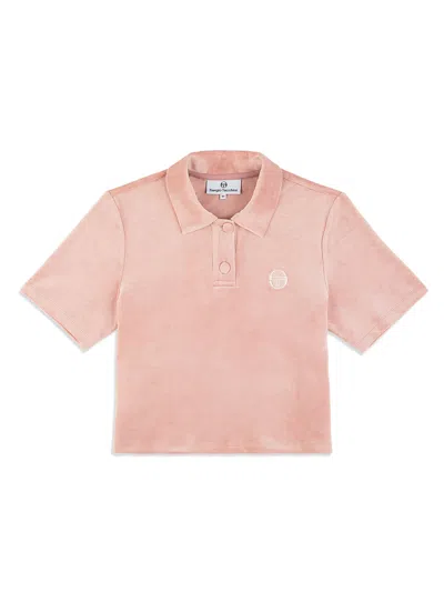 Sergio Tacchini Adele Velour Polo In Pink