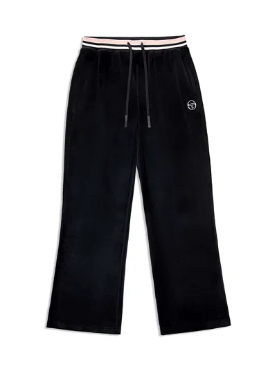 Sergio Tacchini Adele Velour Track Pant In Black