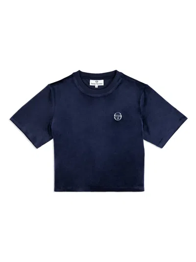 Sergio Tacchini Adele Velour T-shirt In Blue