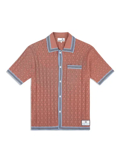 Sergio Tacchini Aldo Pointelle Polo In Red